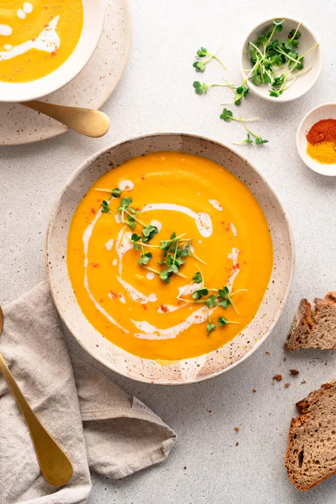 soupe de Velouté de Carottes au Gingembre et Orange