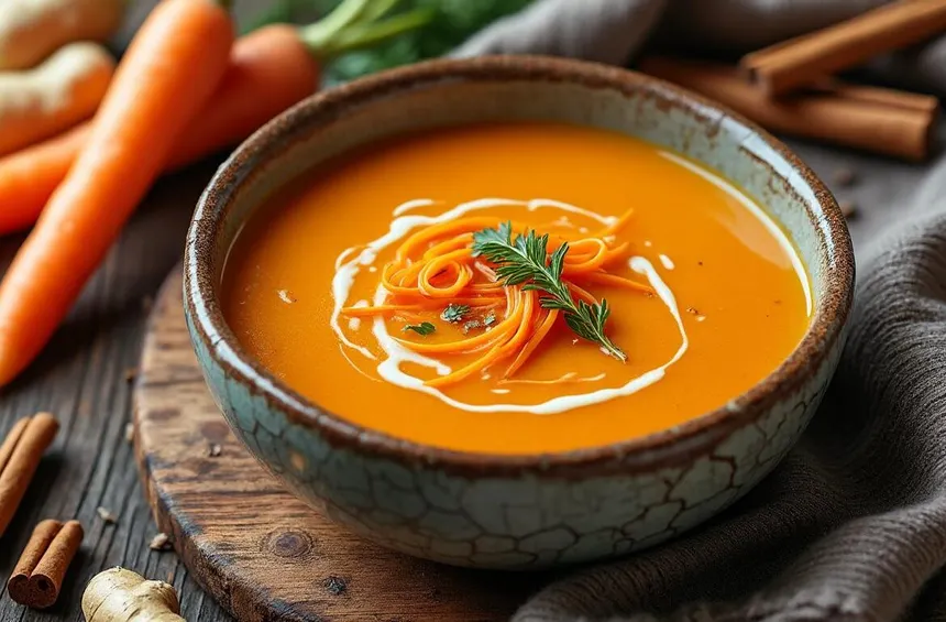 soupe de Velouté de Carottes au Gingembre et Orange